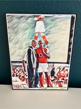Thierry Henry Arsene Wenger Arsenal soccer Football 8x10 Poster Print